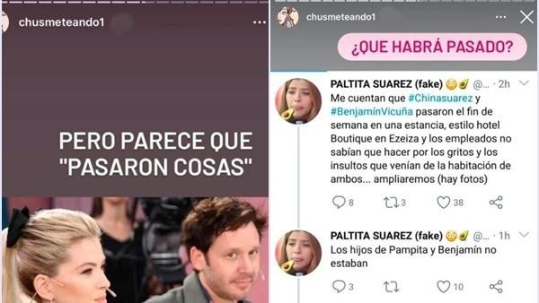 Los rumores a los que se refería la China en sus redes.