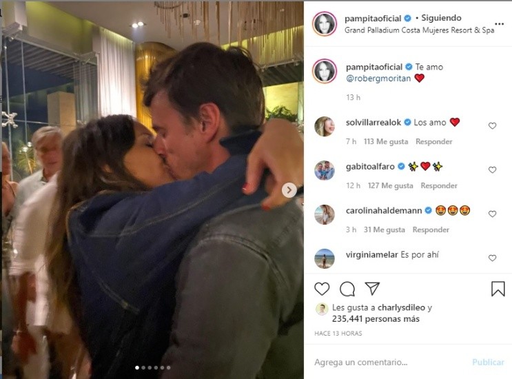 Pampita y Roberto García Moritán, muy tiernos