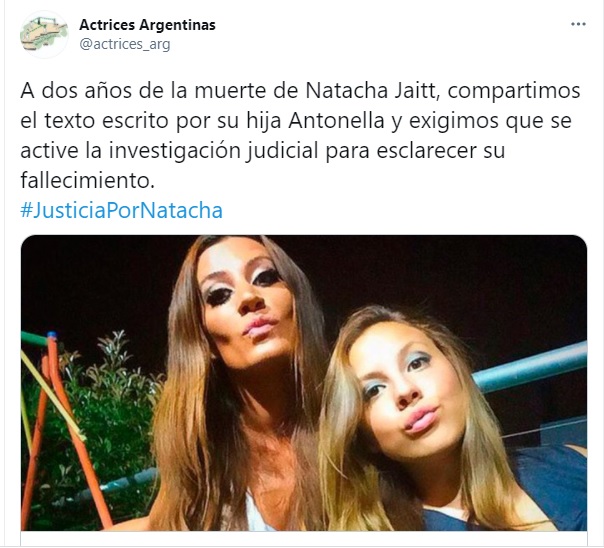 El colectivo acompañó desde las redes.