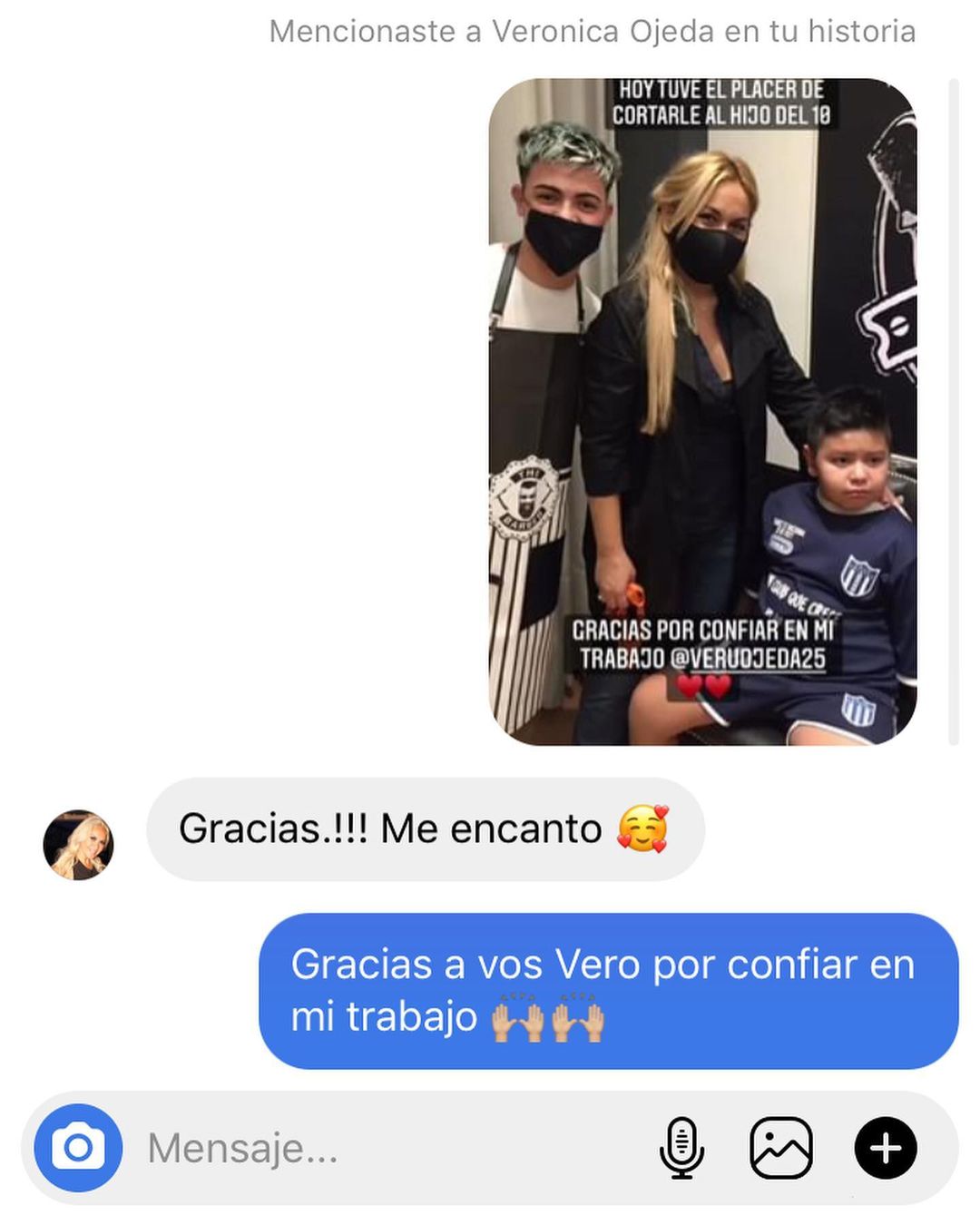 Verónica Ojeda reveló que le gustó mucho el corte de pelo que recibió su hijo. 