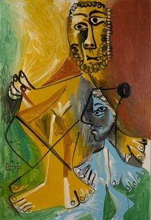 ‘Homme et enfant’, pintado por Picasso el 4 de julio de 1969