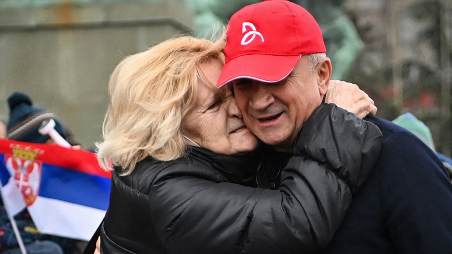 Tambin se produjeron manifestaciones en Belgrado capital de Serbia organizadas por la familia del tenista