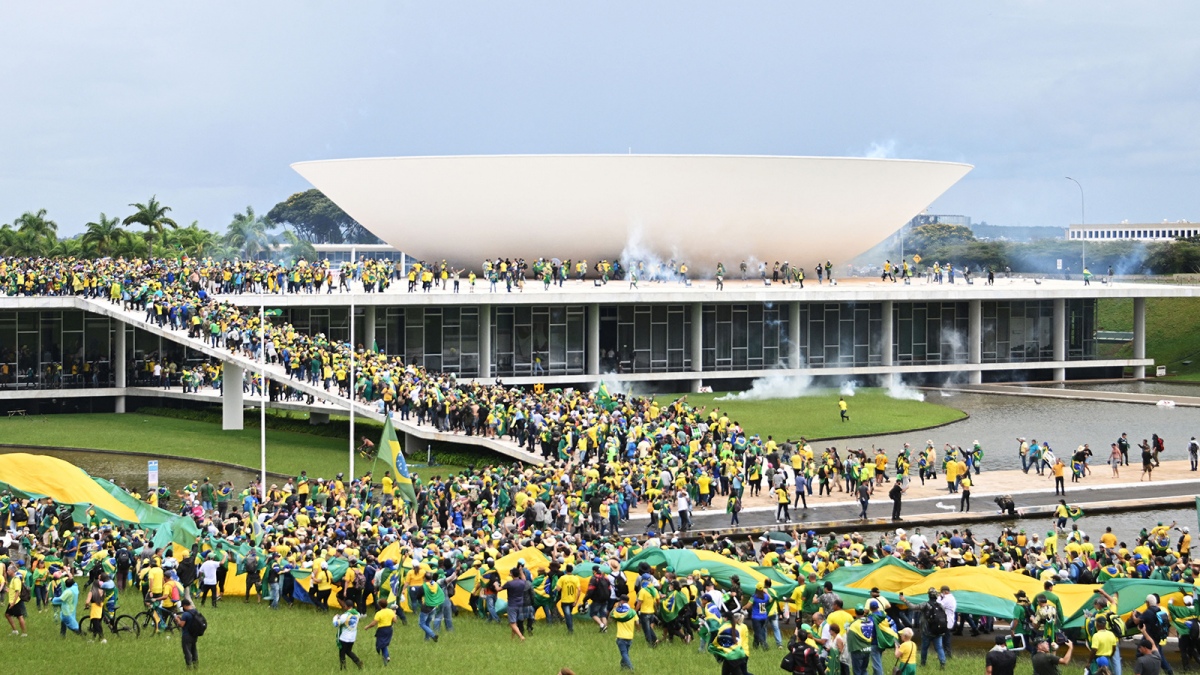 Ataque a los poderes de Brasil por parte de bolsonaristas Foto AFP