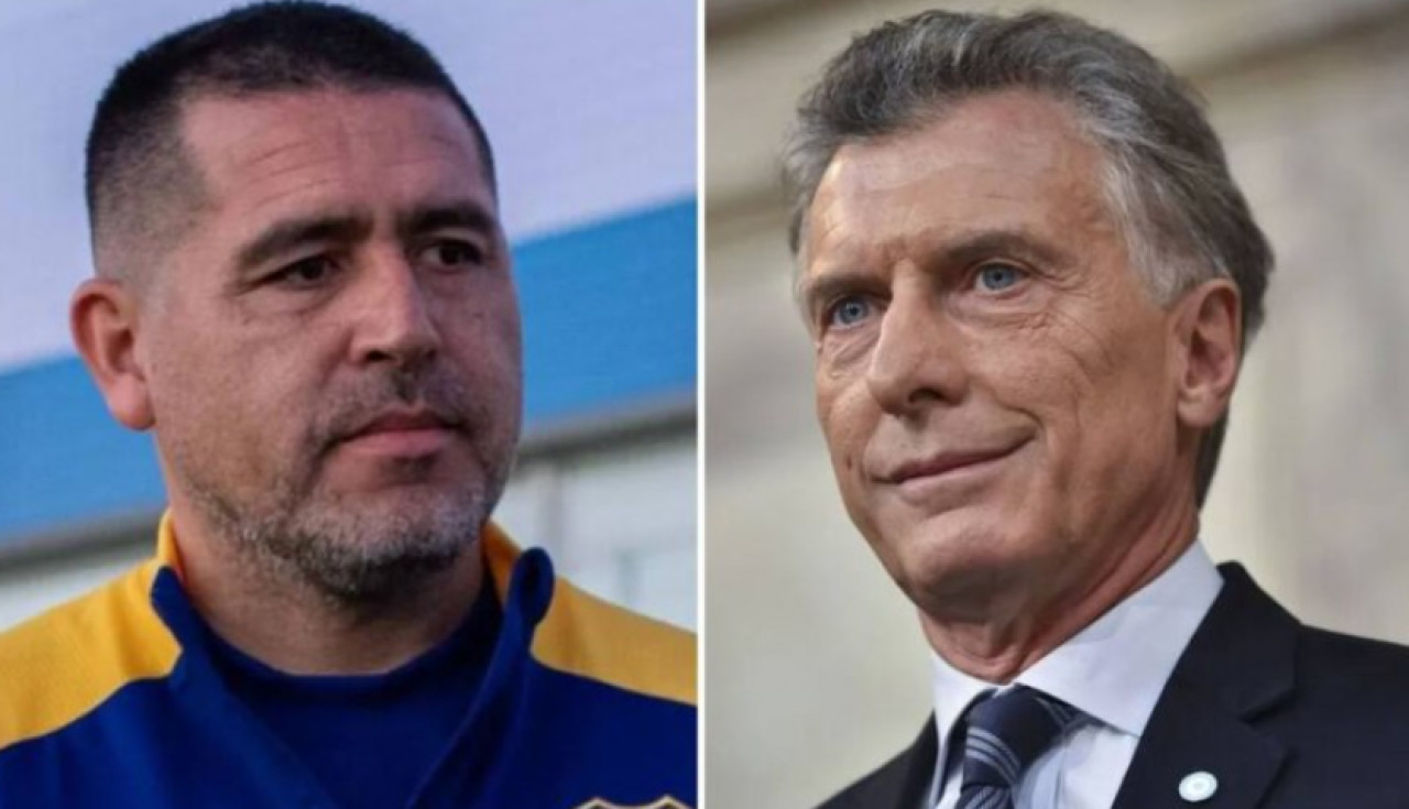 Riquelme y Macri. Foto: NA